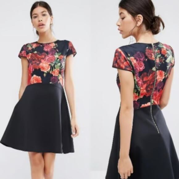 Ted Baker Floral Xylee Skater Dress - Picture 11 of 11